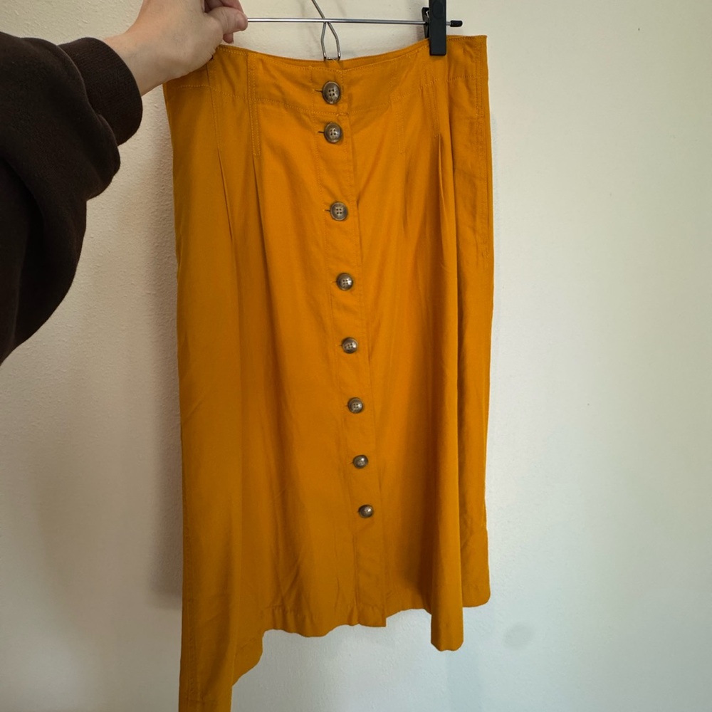 Maxwell Yellow Midi Skirt Size 8